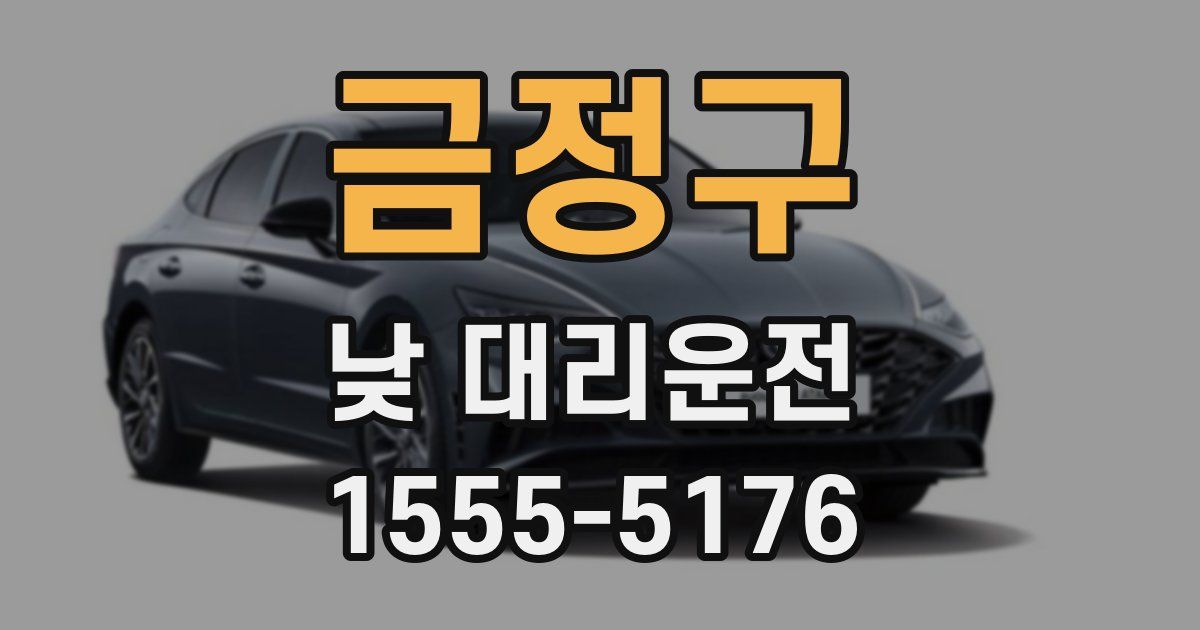 금정구 낮 대리운전