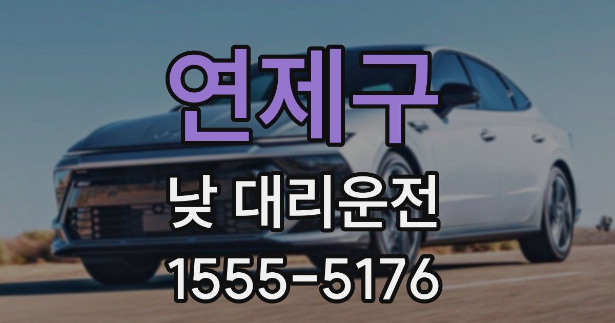 연제구 낮 대리운전