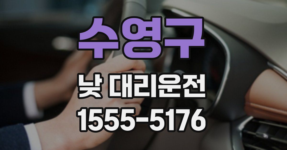 수영구 낮 대리운전