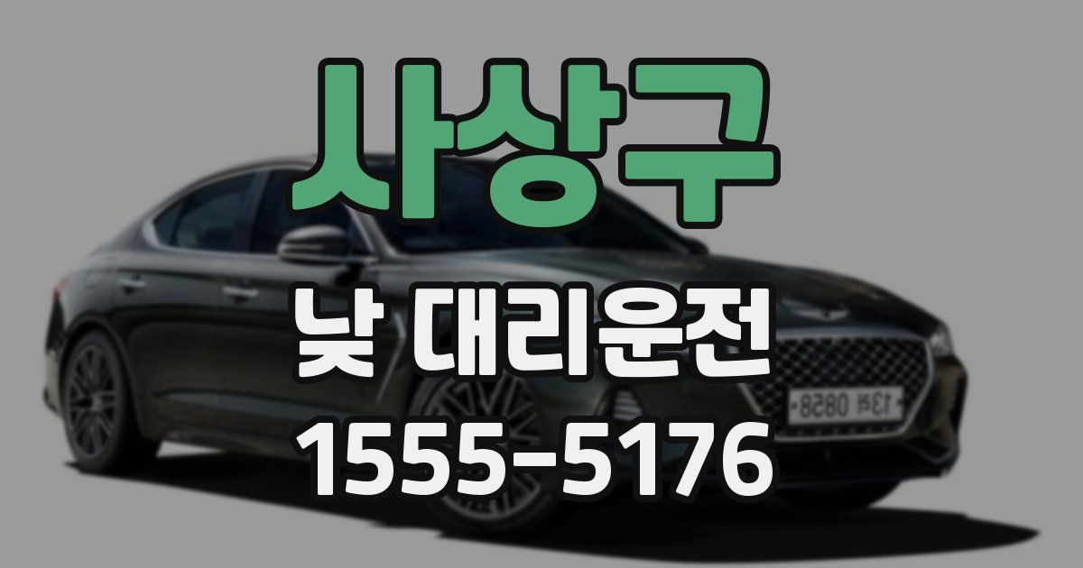 사상구 낮 대리운전