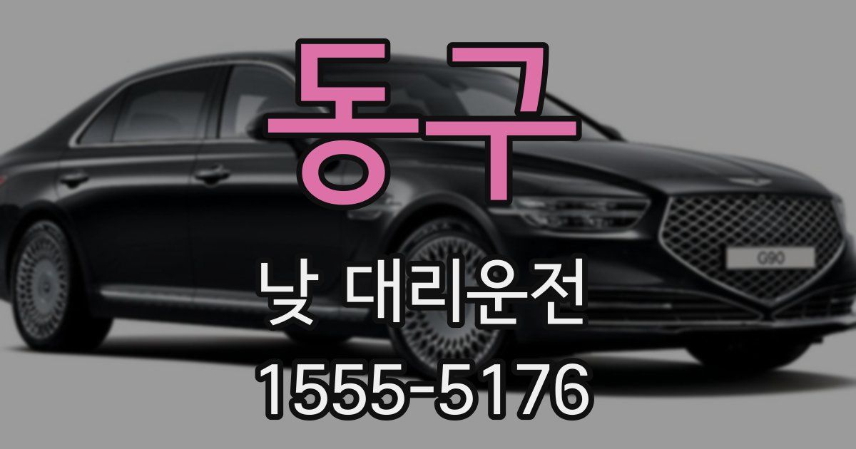 동구 낮 대리운전