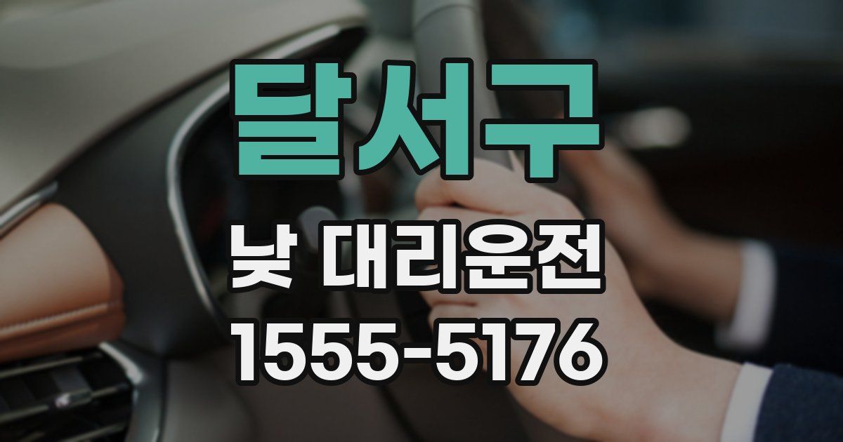 달서구 낮 대리운전