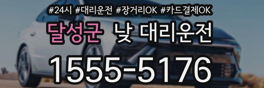 달성군 낮 대리운전