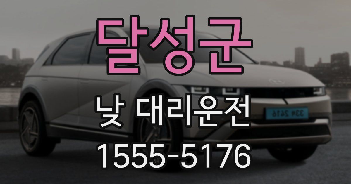 달성군 낮 대리운전