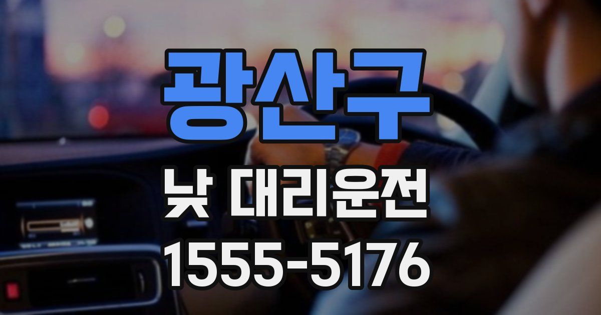 광산구 낮 대리운전