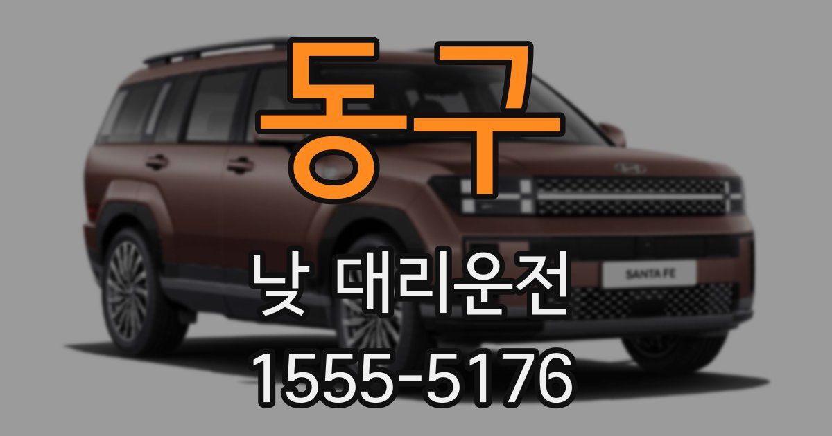동구 낮 대리운전