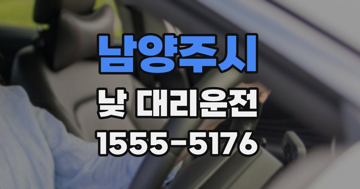 남양주시 낮 대리운전