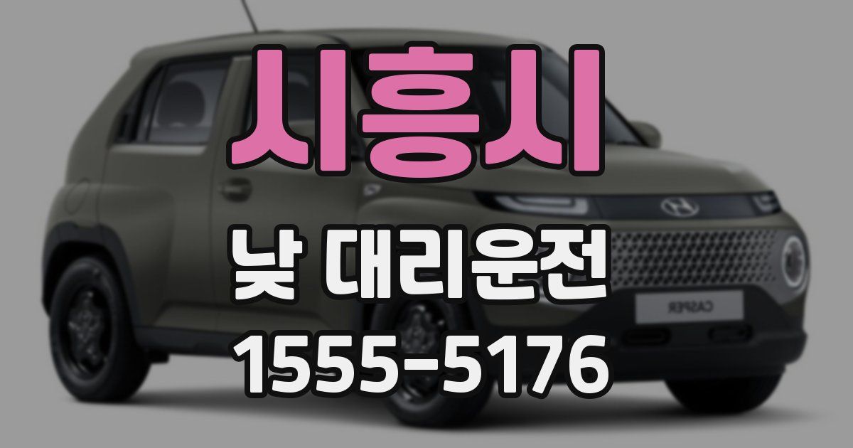 시흥시 낮 대리운전