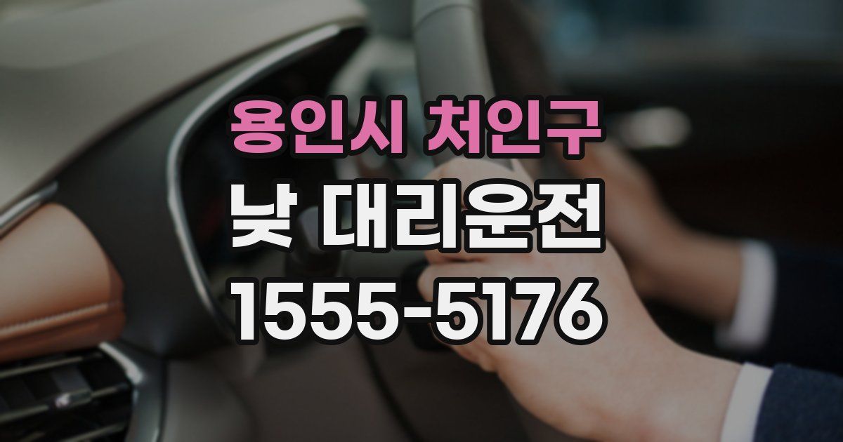 용인시 처인구 낮 대리운전