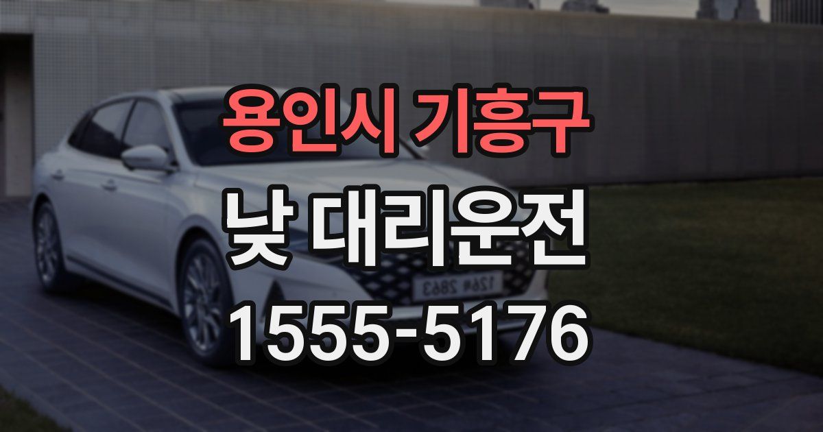 용인시 기흥구 낮 대리운전