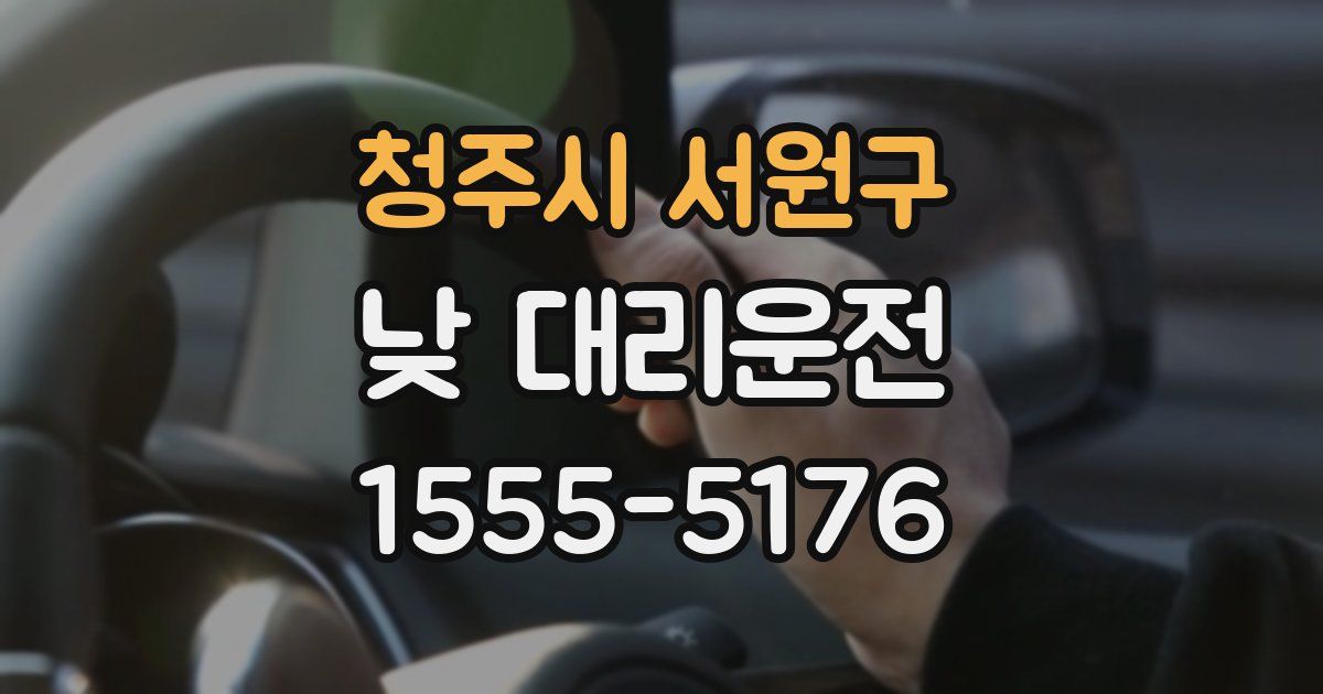 청주시 서원구 낮 대리운전