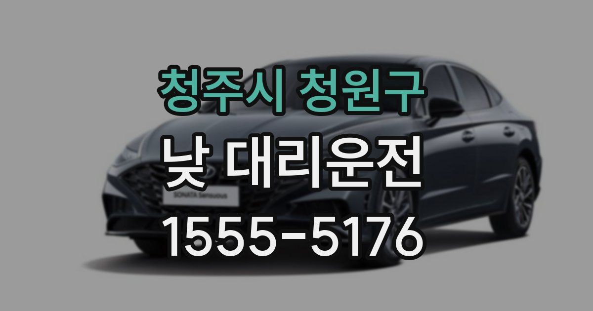 청주시 청원구 낮 대리운전