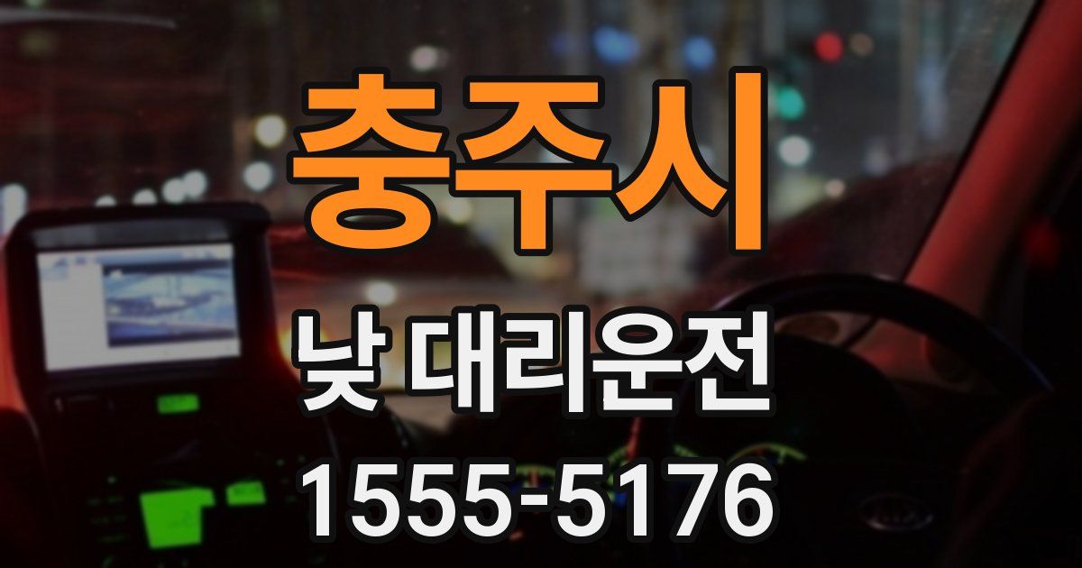 충주시 낮 대리운전