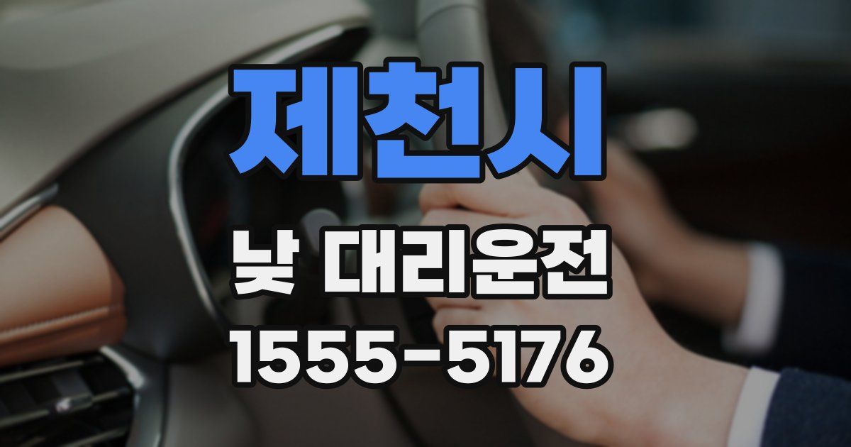 제천시 낮 대리운전