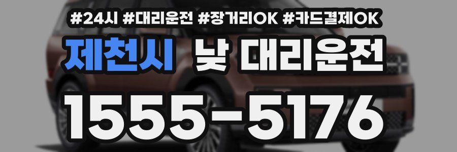 제천시 낮 대리운전