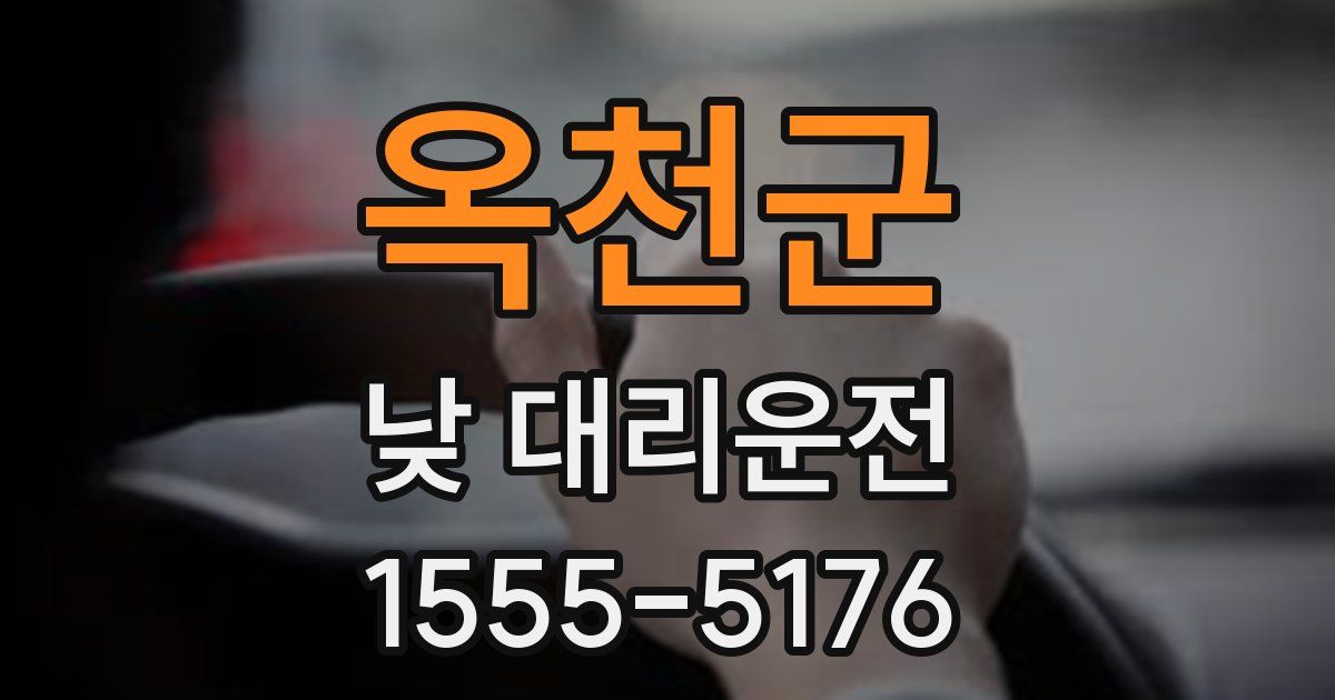 옥천군 낮 대리운전