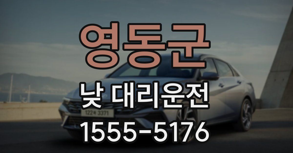 영동군 낮 대리운전