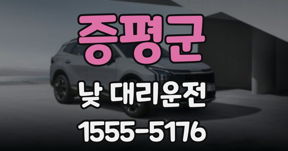 증평군 낮 대리운전