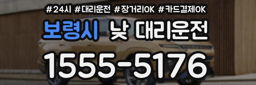 보령시 낮 대리운전
