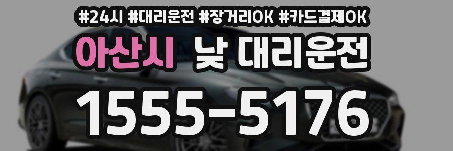 아산시 낮 대리운전