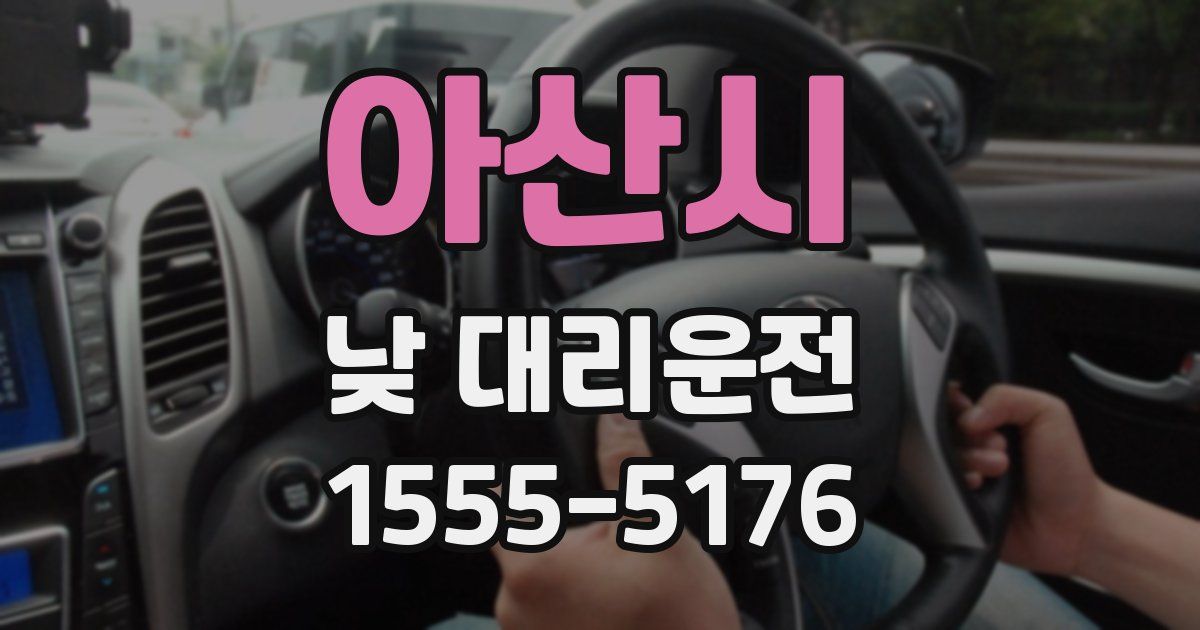 아산시 낮 대리운전