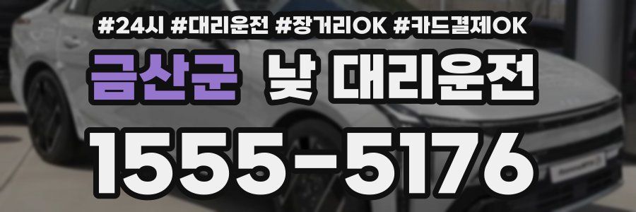 금산군 낮 대리운전