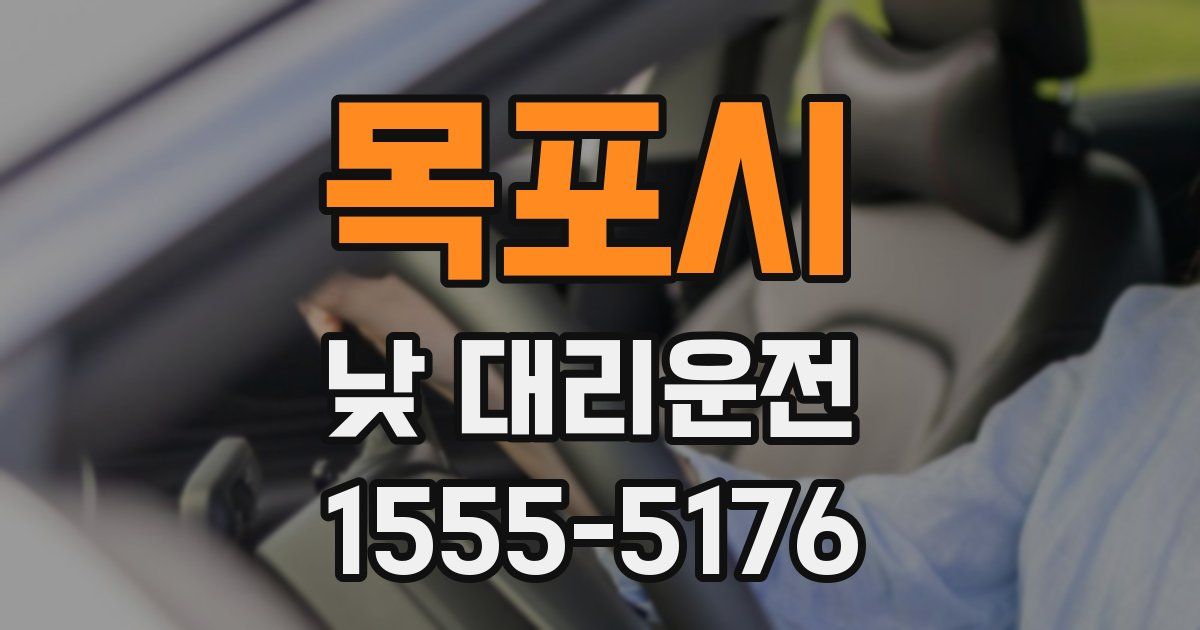 목포시 낮 대리운전