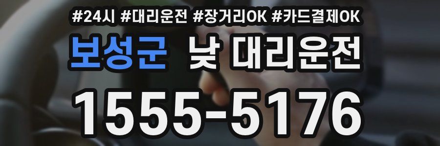 보성군 낮 대리운전