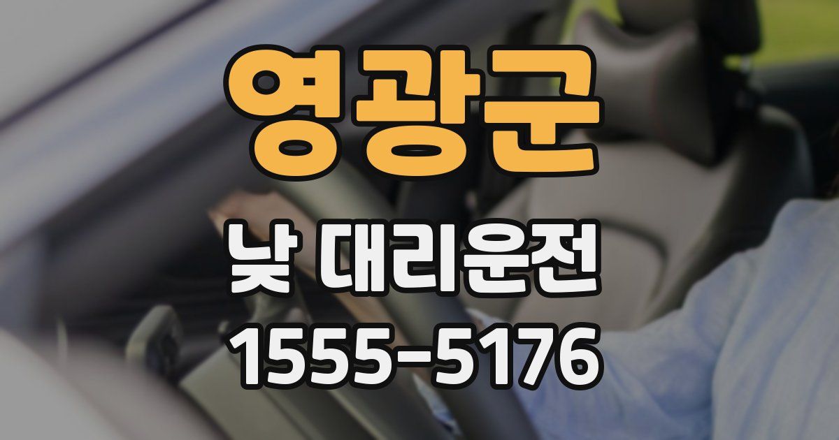 영광군 낮 대리운전