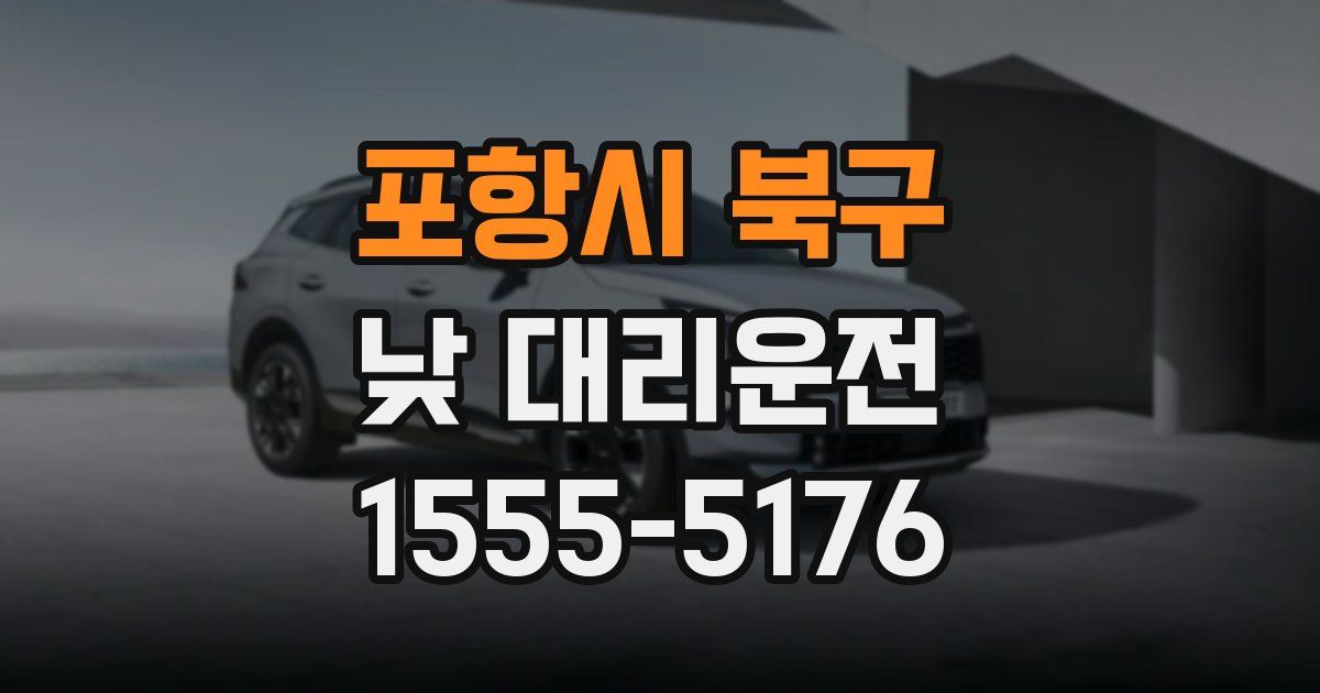 포항시 북구 낮 대리운전