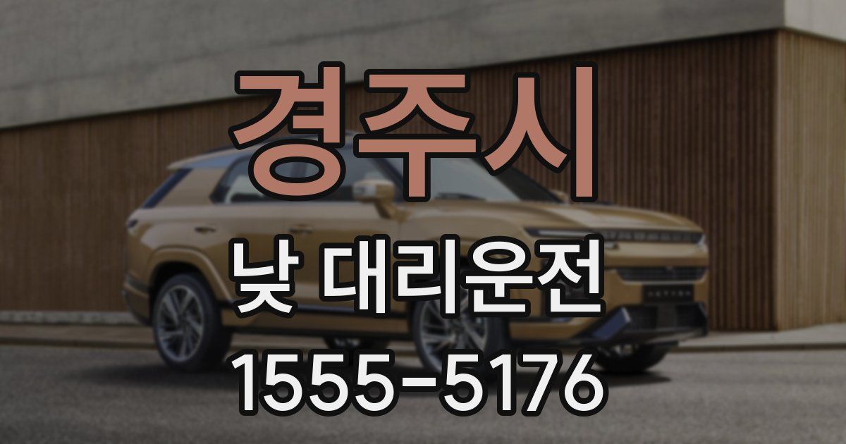 경주시 낮 대리운전