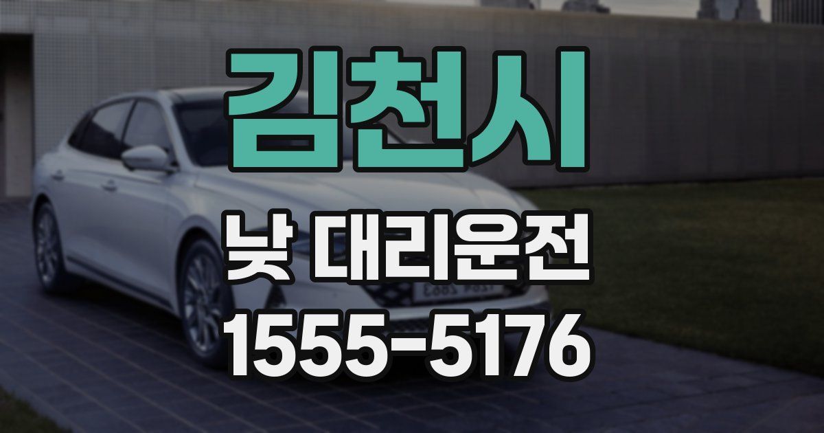 김천시 낮 대리운전