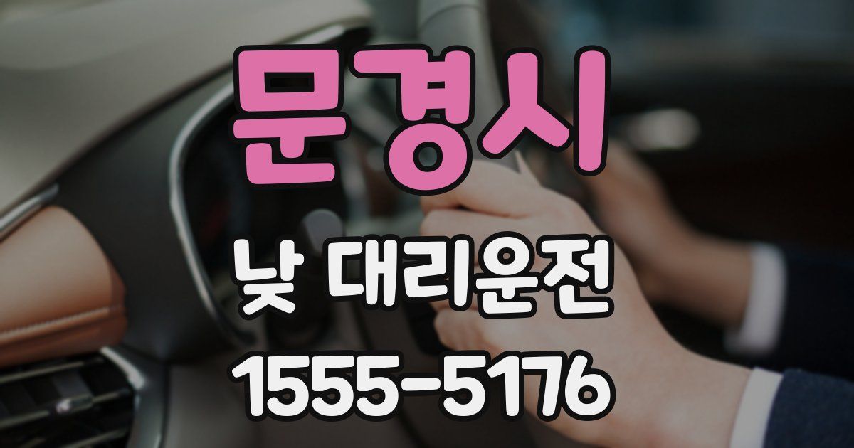 문경시 낮 대리운전