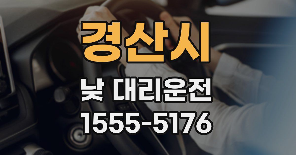 경산시 낮 대리운전