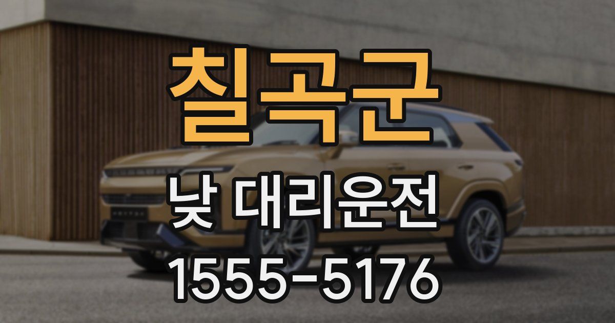 칠곡군 낮 대리운전