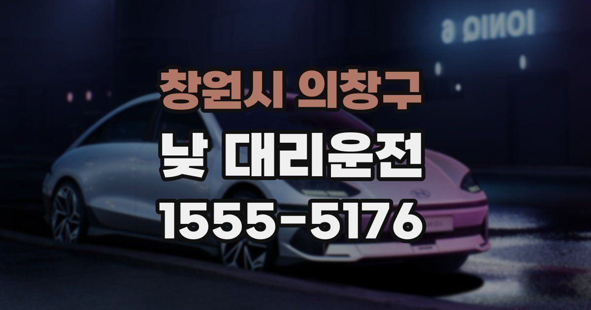 창원시 의창구 낮 대리운전