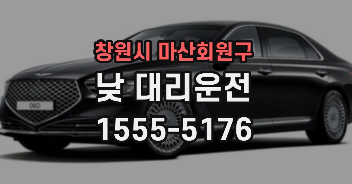 창원시 마산회원구 낮 대리운전
