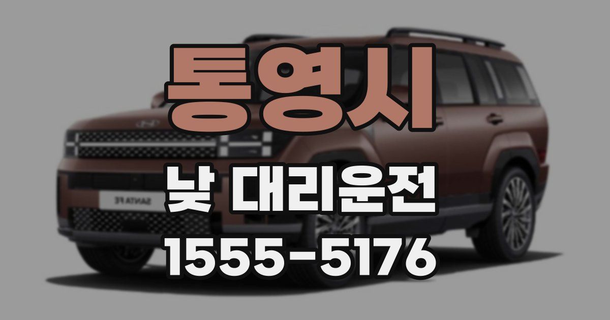 통영시 낮 대리운전