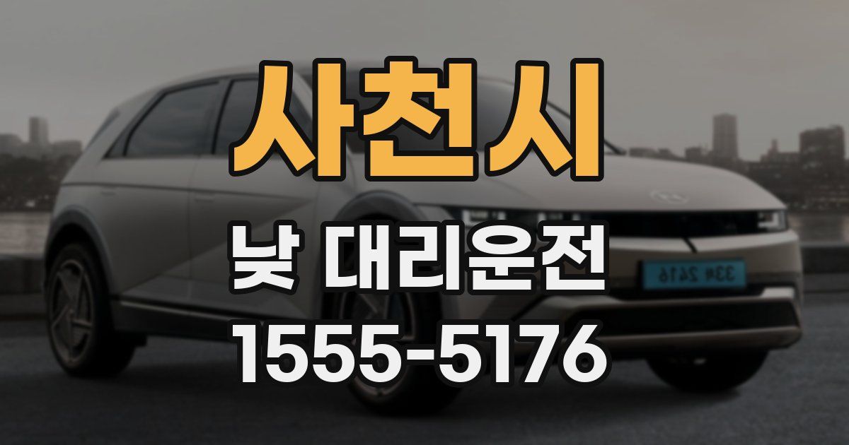 사천시 낮 대리운전