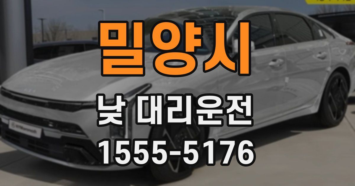 밀양시 낮 대리운전