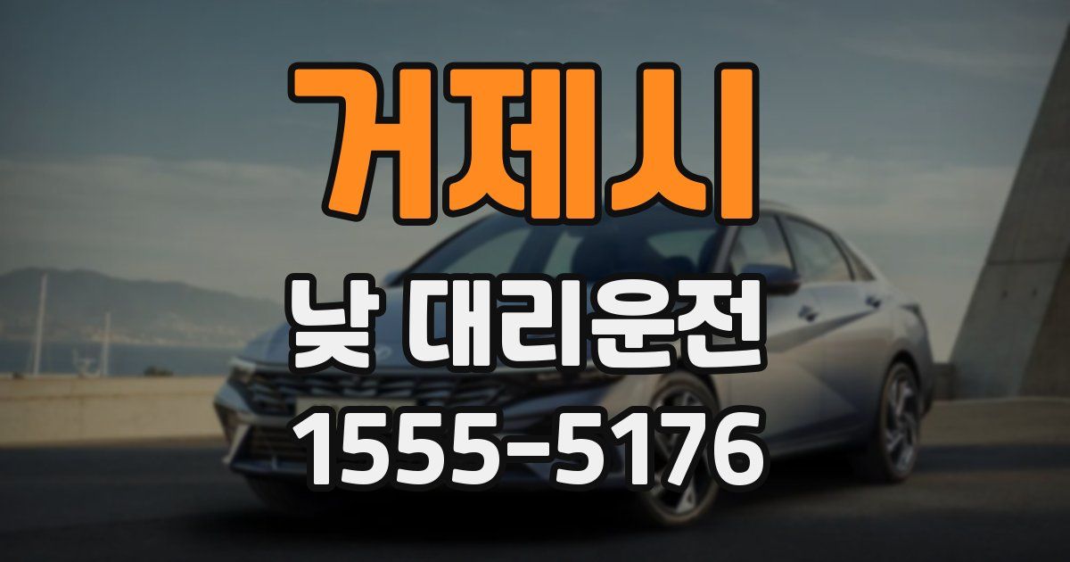 거제시 낮 대리운전