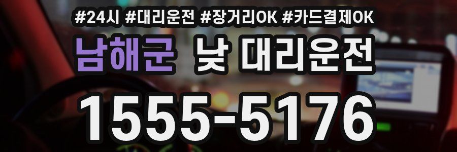 남해군 낮 대리운전
