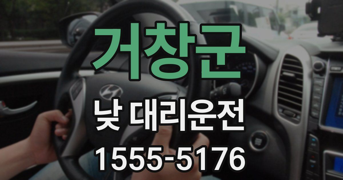 거창군 낮 대리운전