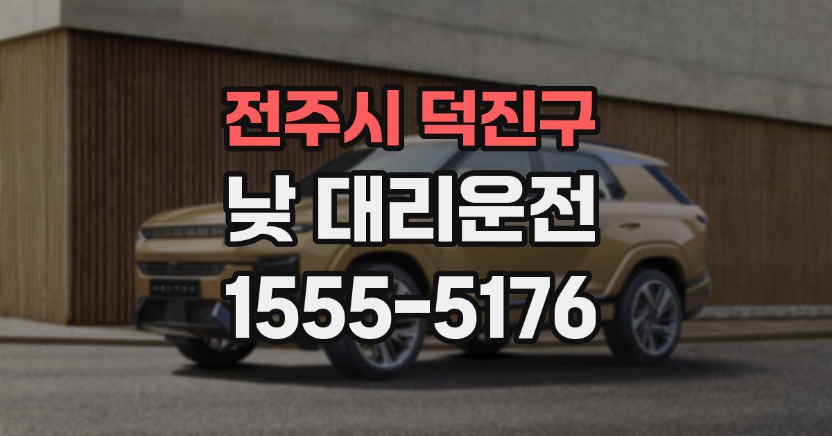 전주시 덕진구 낮 대리운전