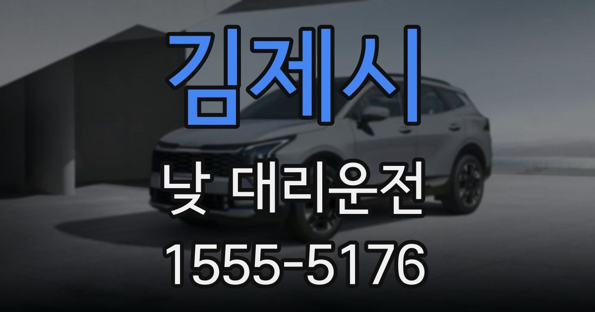 김제시 낮 대리운전
