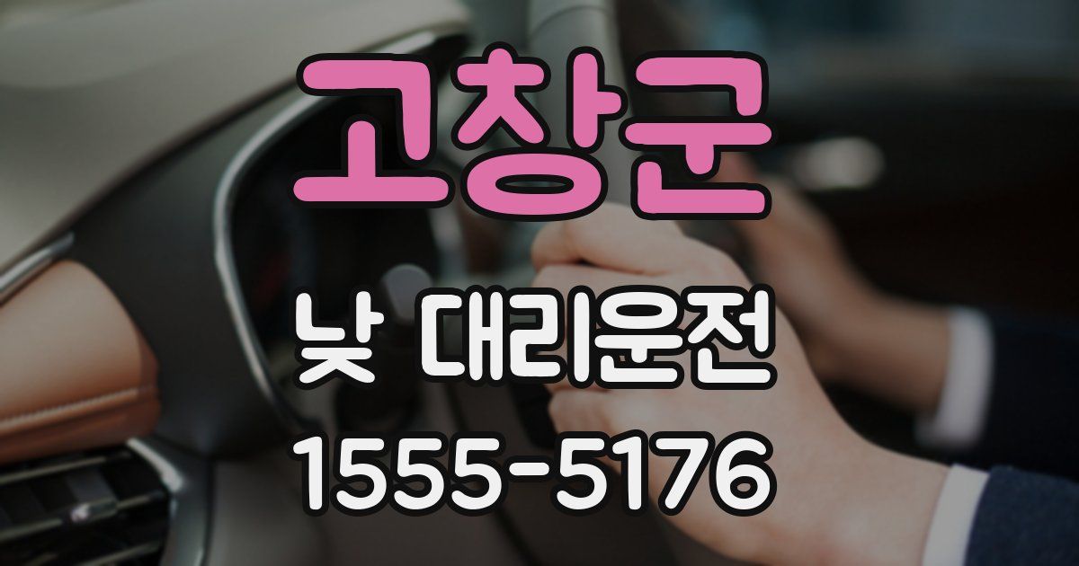 고창군 낮 대리운전