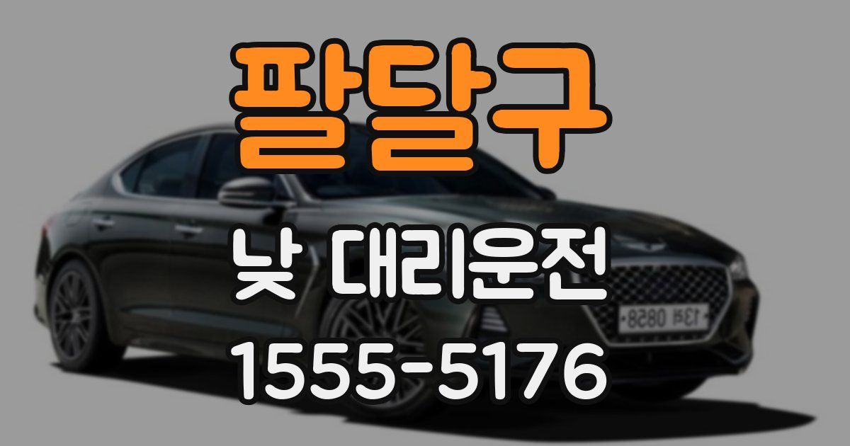 팔달구 낮 대리운전