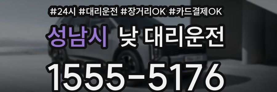 성남시 낮 대리운전
