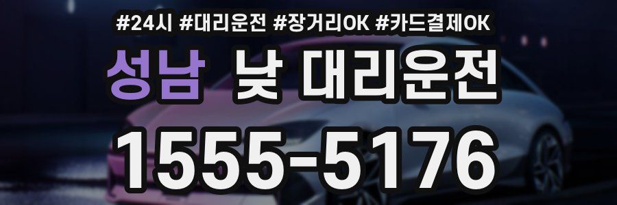 성남 낮 대리운전
