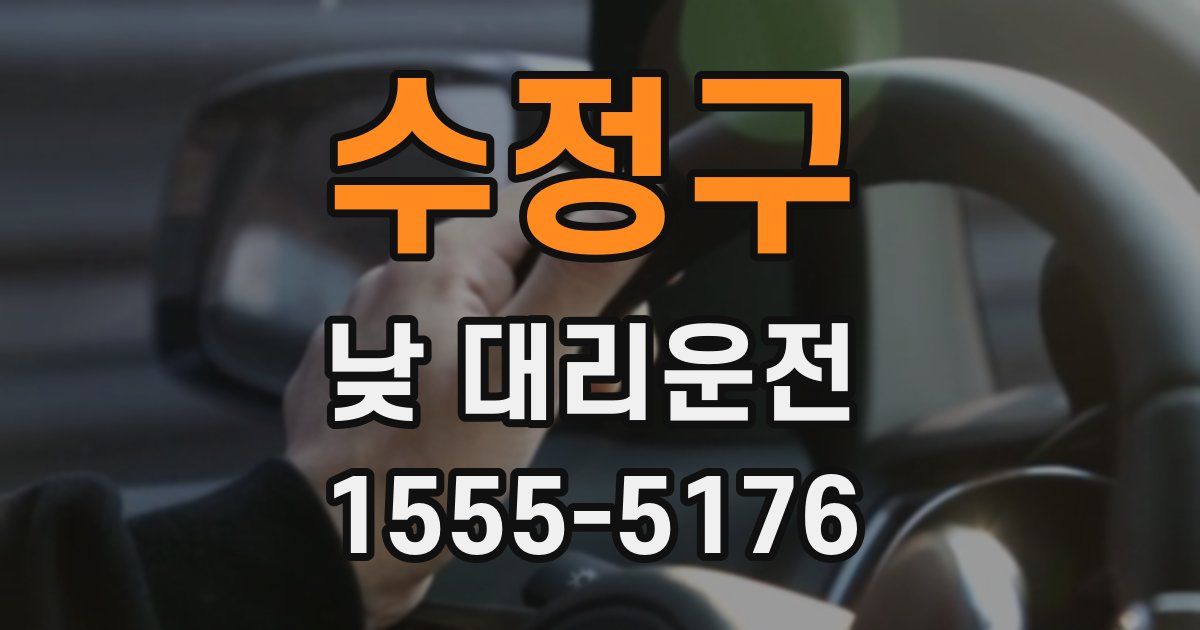 수정구 낮 대리운전